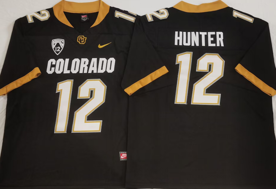 Men's Colorado Buffaloes Travis Hunter #12 Black Jersey